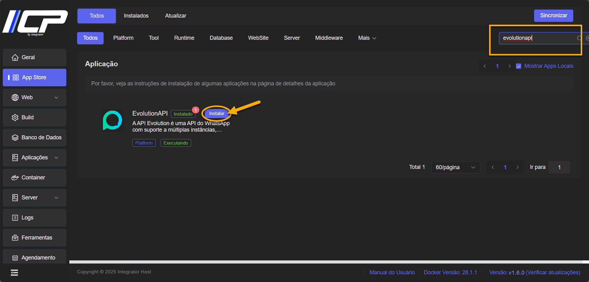 Como instalar o EvolutionAPI | iContainer