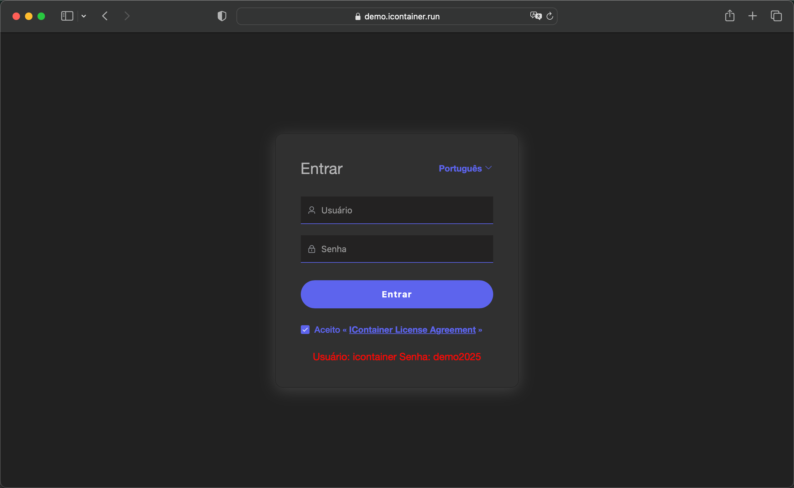 Demonstrativo do Painel ICP | iContainer